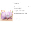 Custom Girls Gift Transparent PVC Waterproof Toiletry Travel Storage Cosmetic Makeup Zip Bag Poucheup Organizer